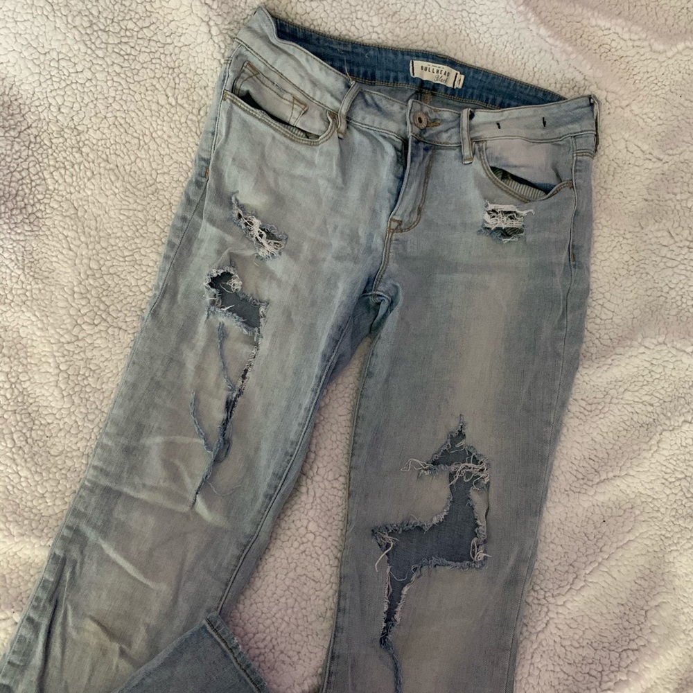 BULLHEAD light wash ripped skinny jeans